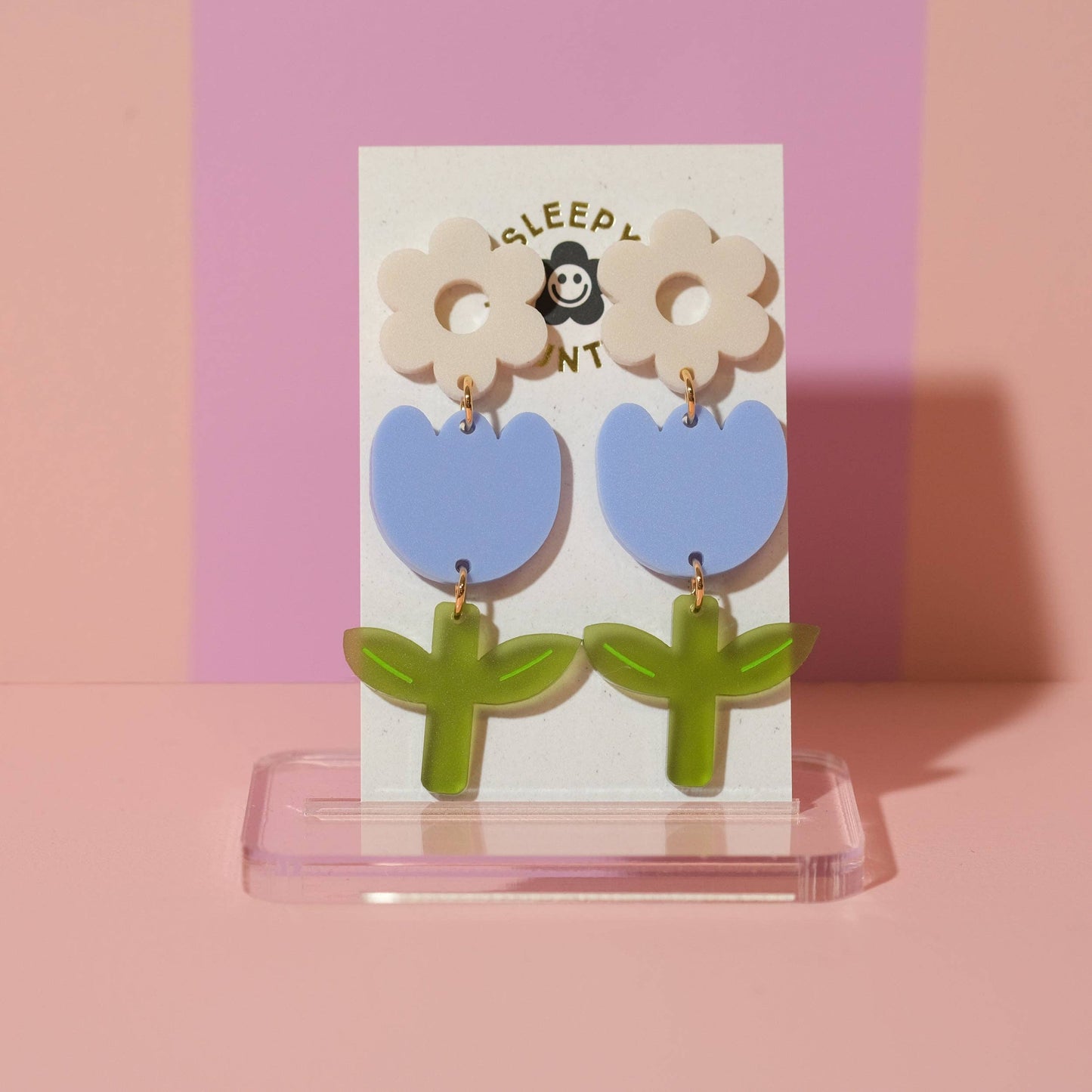 Periwinkle Tulip Earrings