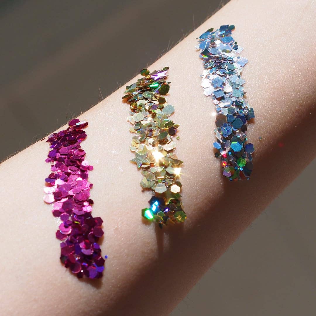 Macro Body Glitter | Fuchsia-Zinnia | Chunky Body Glitter