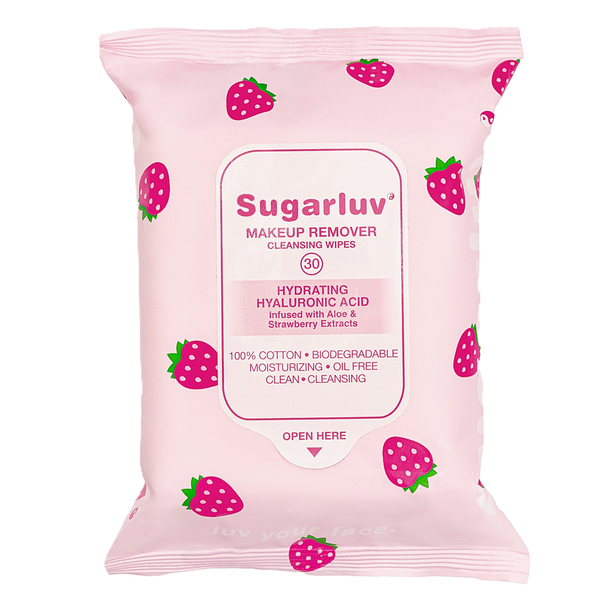 Makeup Remover Cleansing Wipes - Hyaluronic Acid Strawberry